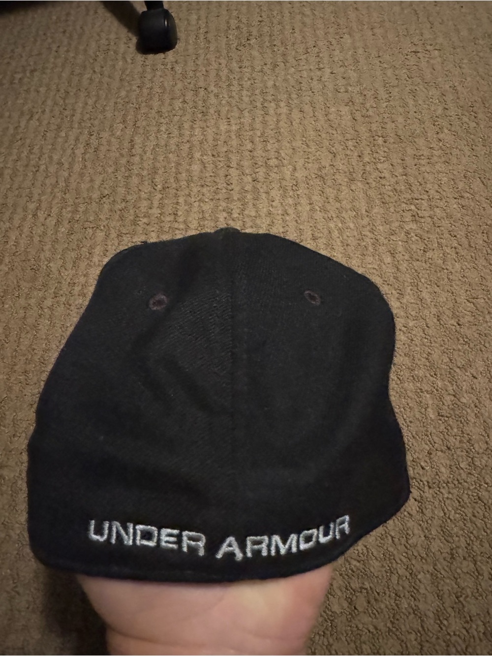 Under Armour Black Hat with White Embroidered Logo